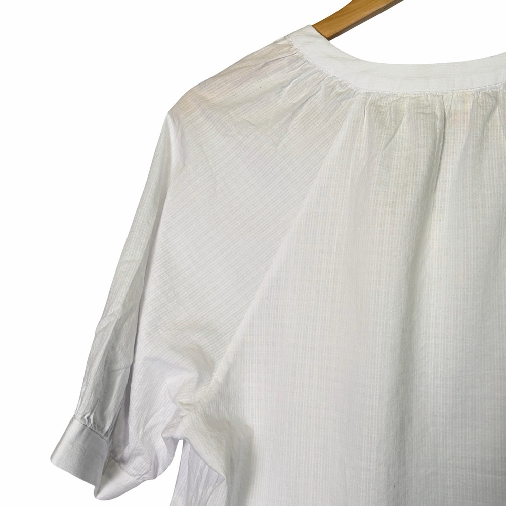 Everlane The Gauze Gathered Top in White, Size S NWT - Picture 8 of 16